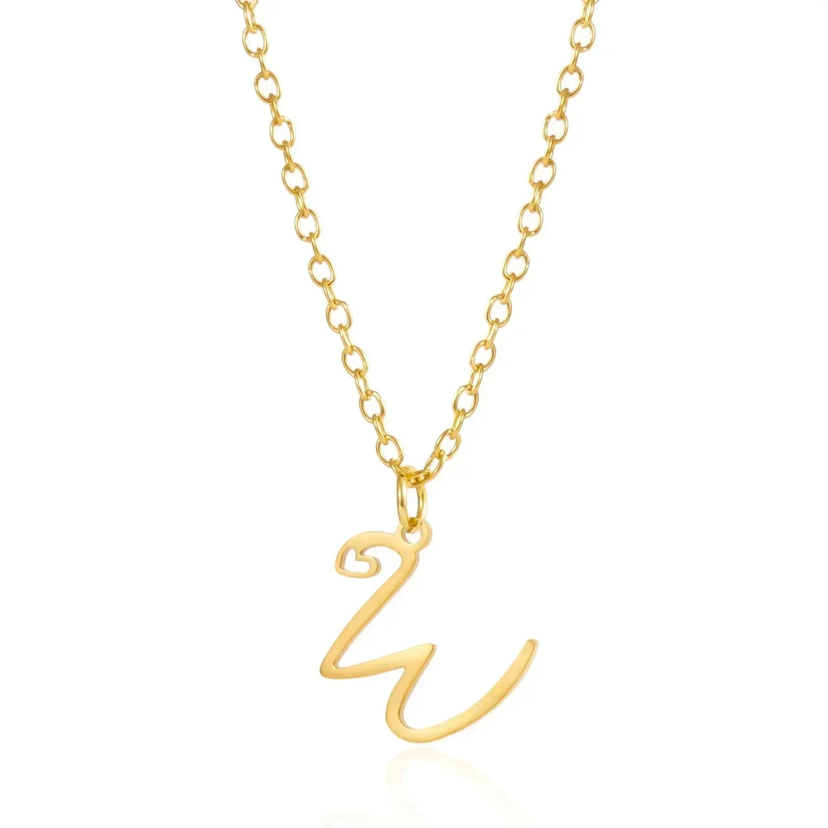 LUMISSORA Celestial Initial Heart Pendant (18K Gold Plated & Waterproof Steel)