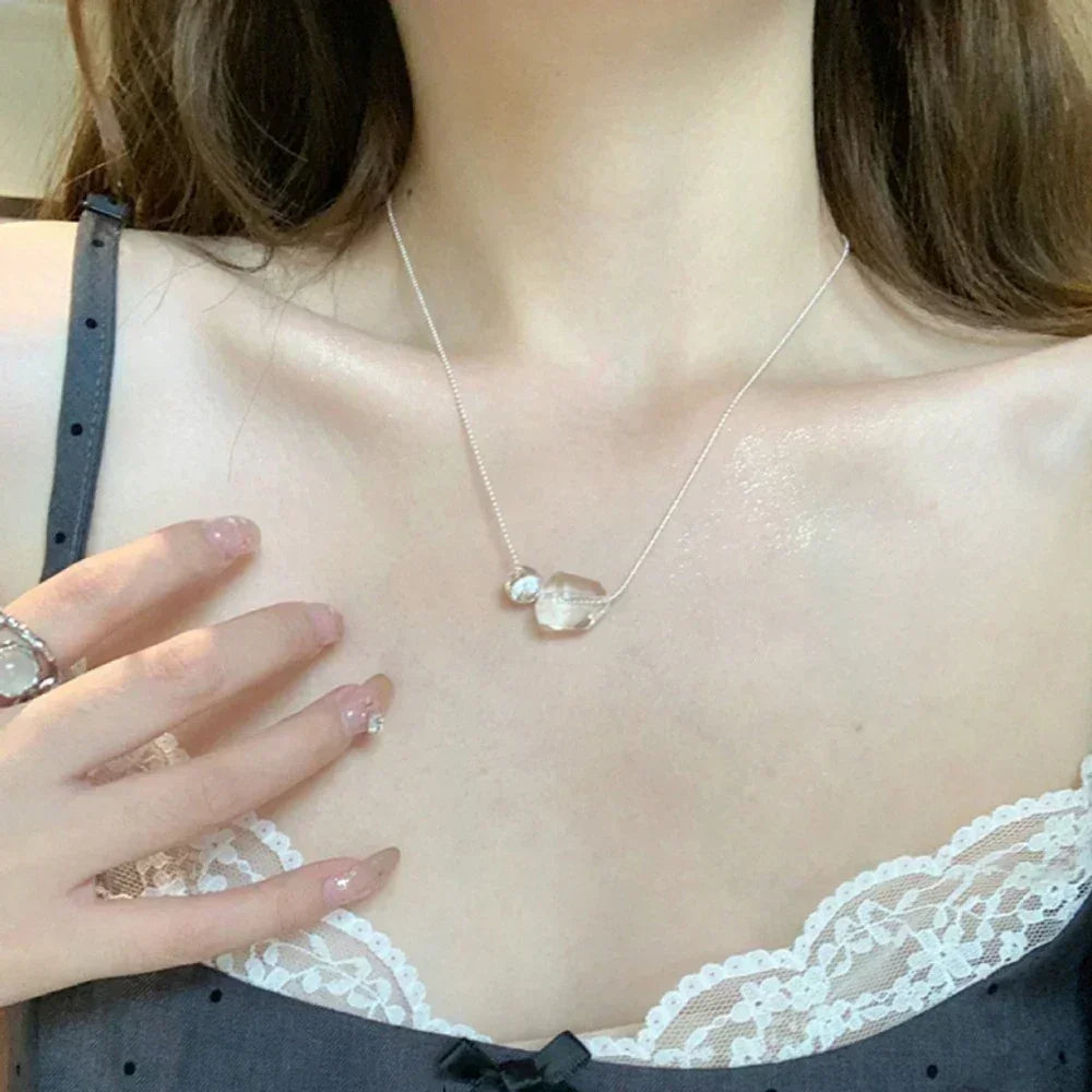 LUMISSORA Étoile Dainty Pearl Solitaire Pendant (Solid 925 Sterling Silver)