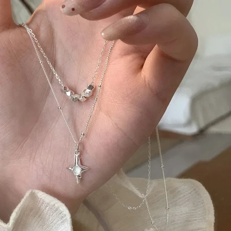 LUMISSORA Étoile Dainty Pearl Solitaire Pendant (Solid 925 Sterling Silver)
