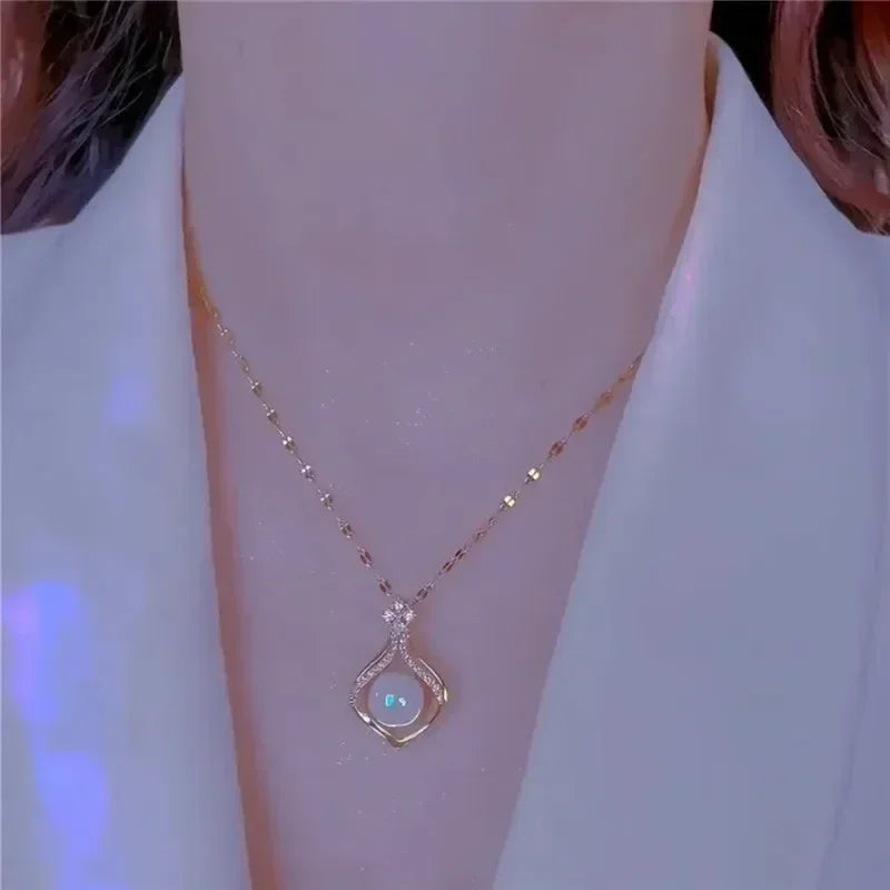 LUMISSORA Belle Époque Pink Zircon Solitaire Pendant (18K Gold Finish)
