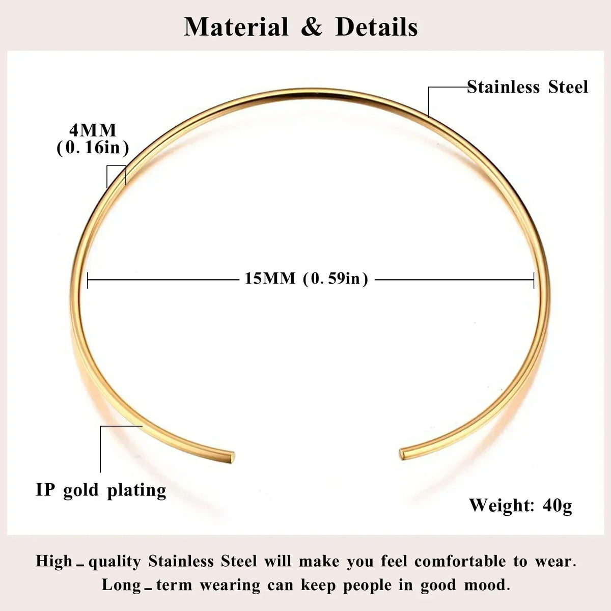 LUMISSORA Sculpted Minimalist Collar Choker (Waterproof 316L Steel)