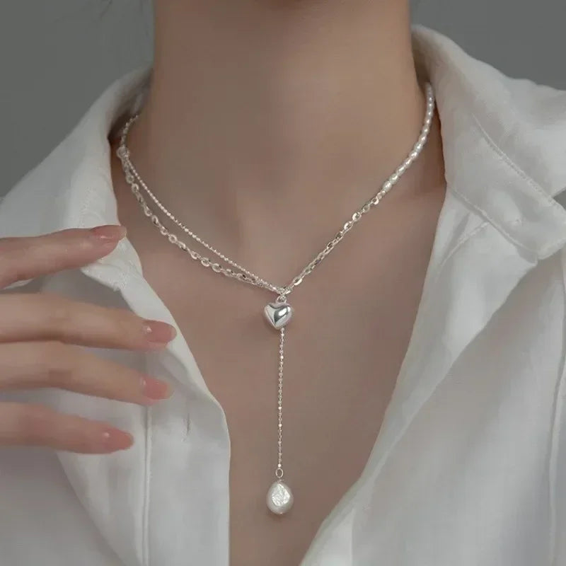 LUMISSORA Étoile Dainty Pearl Solitaire Pendant (Solid 925 Sterling Silver)