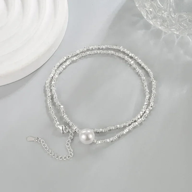 LUMISSORA Étoile Dainty Pearl Solitaire Pendant (Solid 925 Sterling Silver)