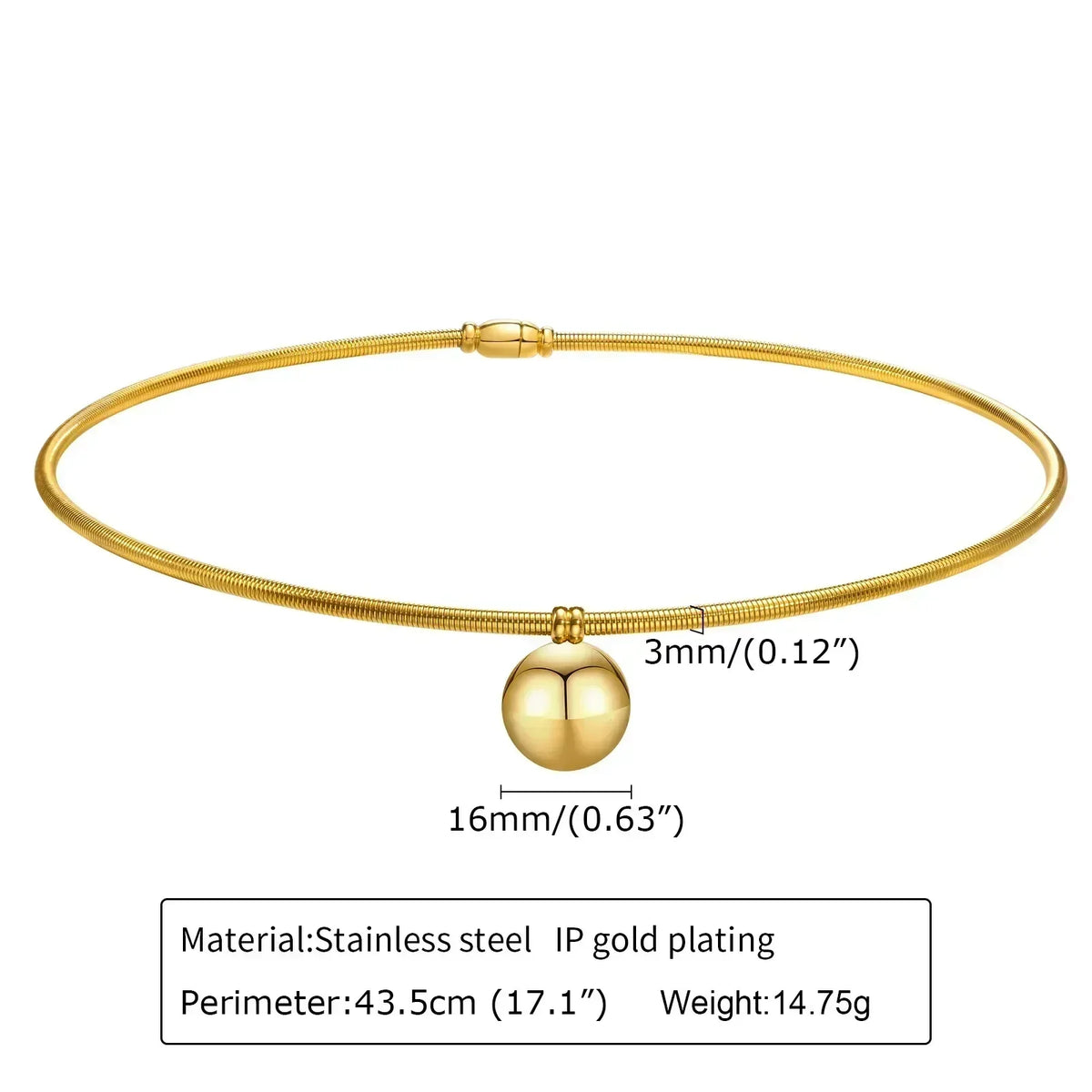 LUMISSORA Sculpted Minimalist Collar Choker (Waterproof 316L Steel)