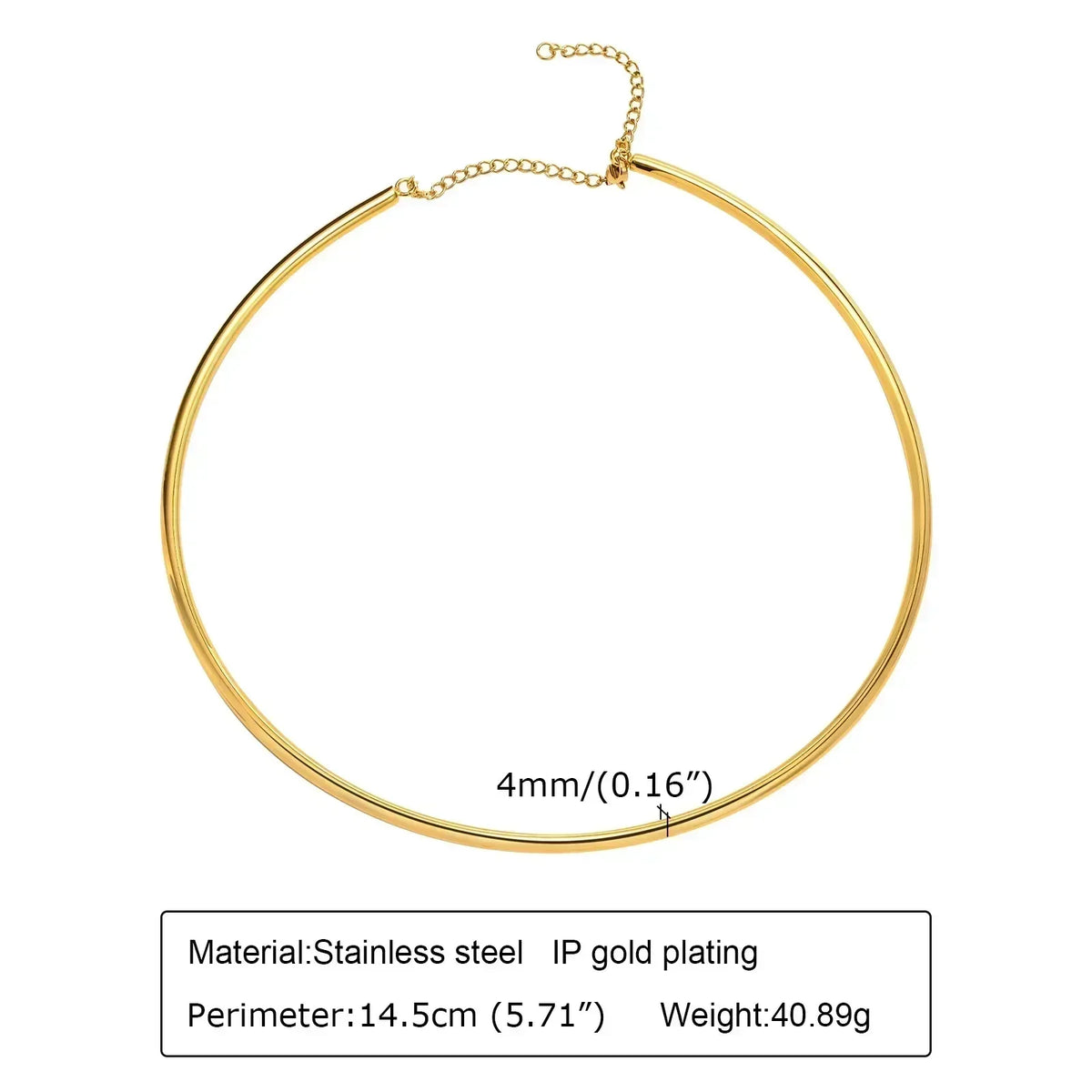LUMISSORA Sculpted Minimalist Collar Choker (Waterproof 316L Steel)