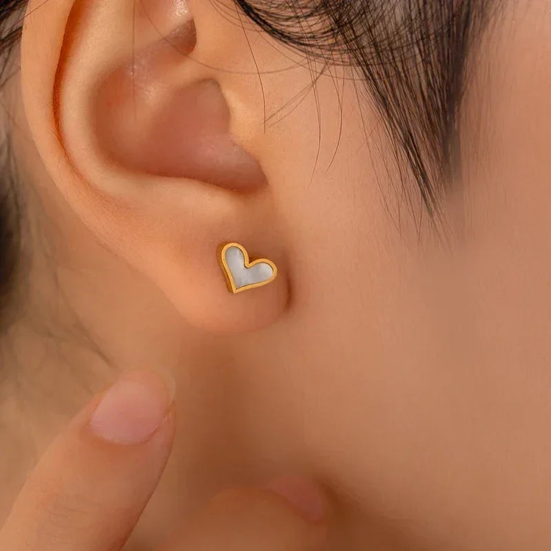 LUMISSORA Aurelia Mother-of-Pearl Heart Suite (18K Gold Plated & Waterproof Steel)