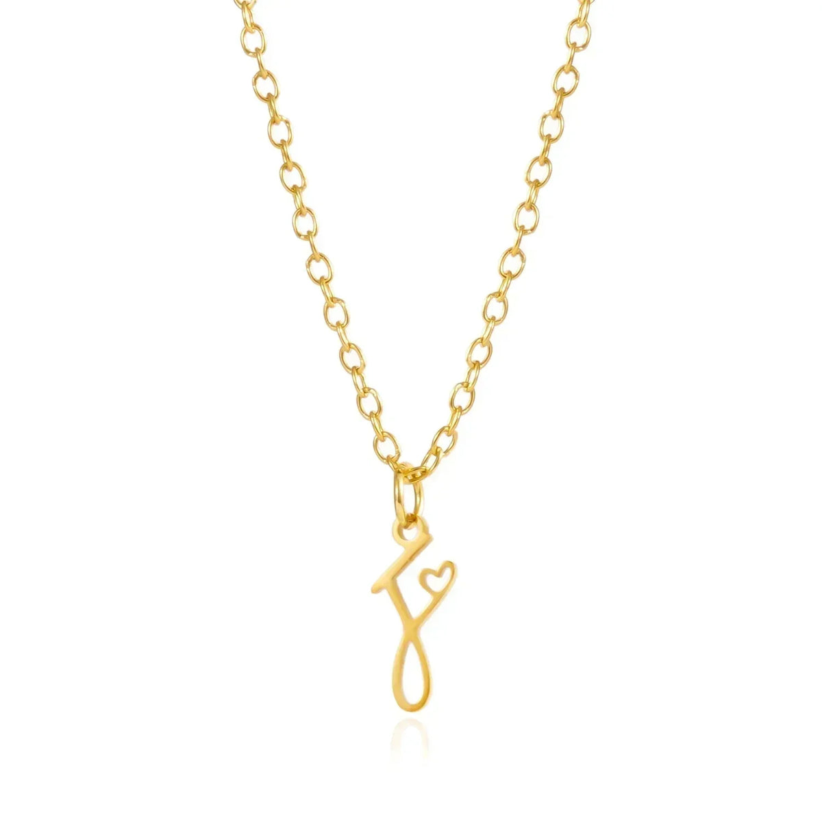 LUMISSORA Celestial Initial Heart Pendant (18K Gold Plated & Waterproof Steel)