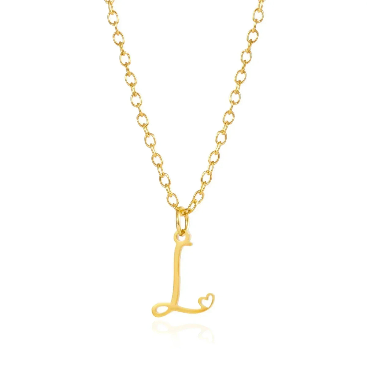 LUMISSORA Celestial Initial Heart Pendant (18K Gold Plated & Waterproof Steel)