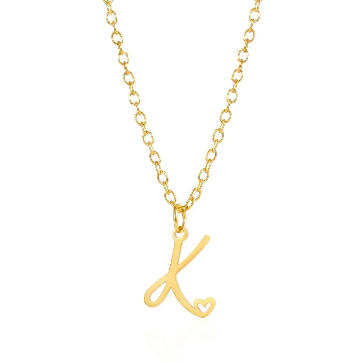 LUMISSORA Celestial Initial Heart Pendant (18K Gold Plated & Waterproof Steel)