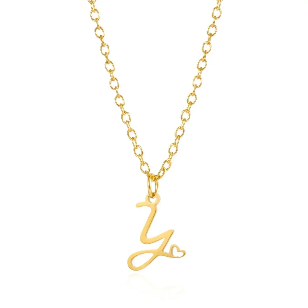 LUMISSORA Celestial Initial Heart Pendant (18K Gold Plated & Waterproof Steel)