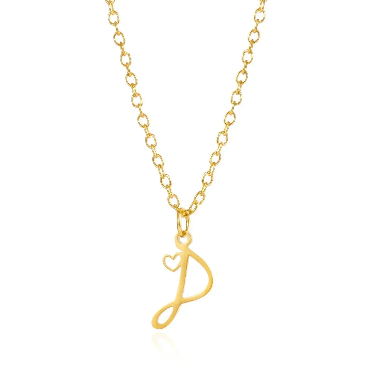LUMISSORA Celestial Initial Heart Pendant (18K Gold Plated & Waterproof Steel)