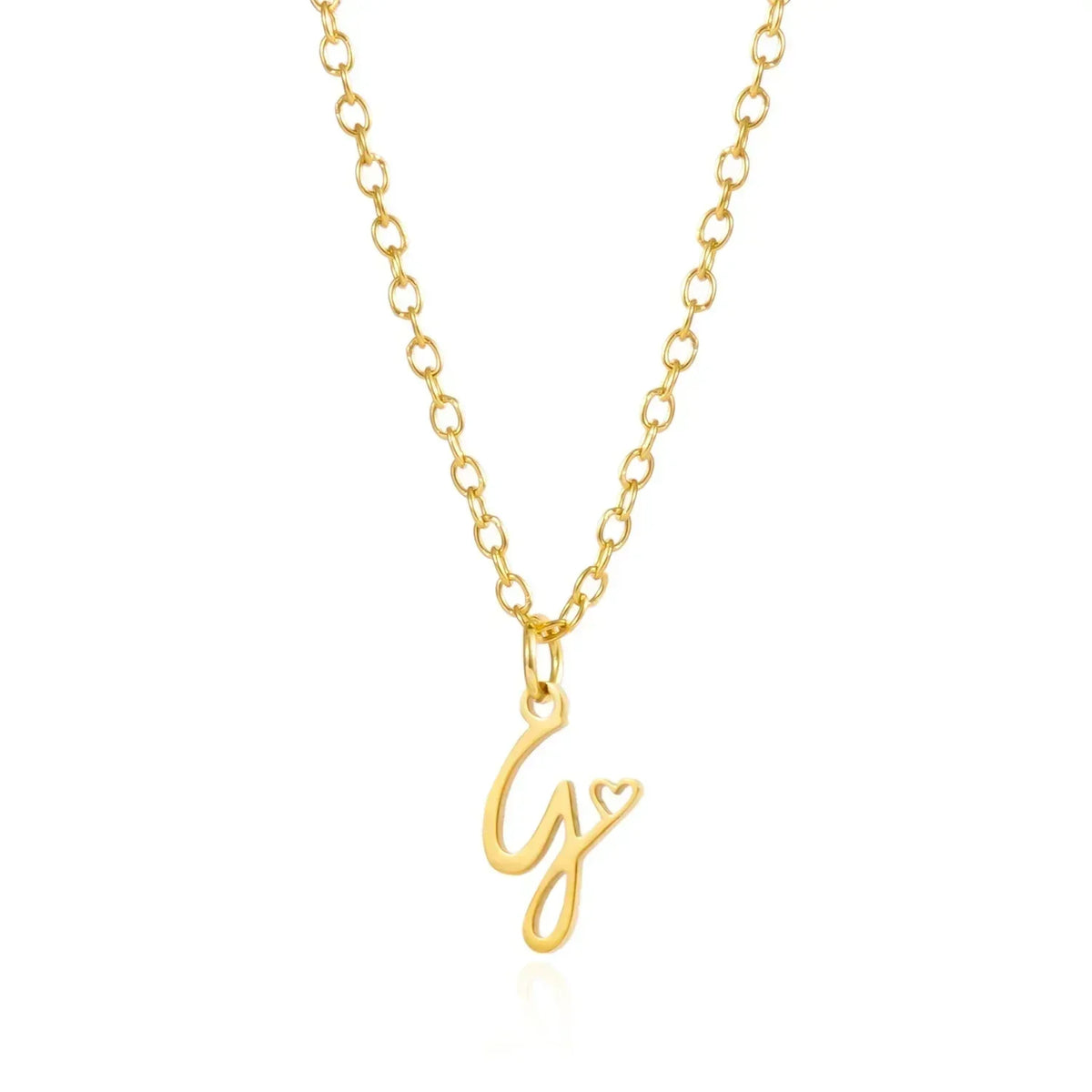 LUMISSORA Celestial Initial Heart Pendant (18K Gold Plated & Waterproof Steel)