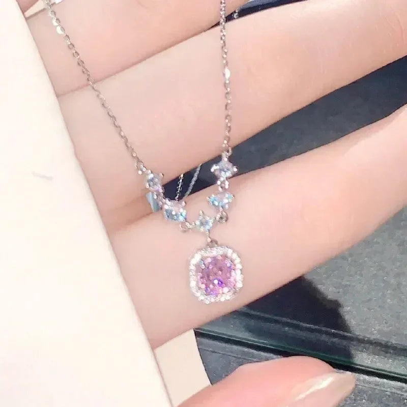 LUMISSORA Belle Époque Pink Zircon Solitaire Pendant (18K Gold Finish)